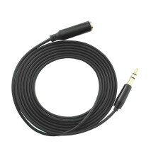 Flexible 3.5mm TRRS Male to Female Headsets Cable for Enhances Sound Quality three section