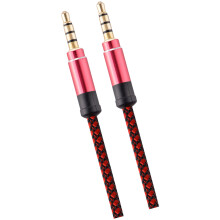 3.5mm 1/8" Male TRS to 3.5mm 1/8" Male TRS Stereo Sound Cable for Guitar Laptop 1.5m Red