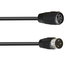 50cm to 5m Long DIN 3Pin Male to Female Signal Cable Cord Wire for TV Player 5M