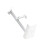 PC Case Holder Adjustable Metal Under Desk CPU Holder Bracket For Home White Normal model 1