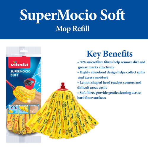 Vileda Vileda SuperMocio Soft Mop Microfibre Refill Head 2