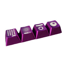 Aluminum Keycaps Featuring Enamel Finish Color Optional for Gaming Keyboards Purple