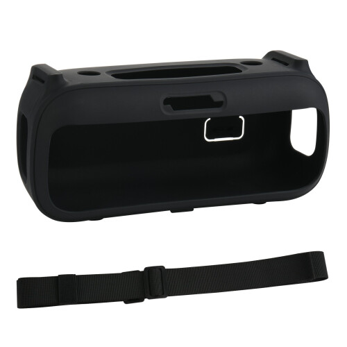 Silicone Protective Case for Speakers with Shoulder Straps Black