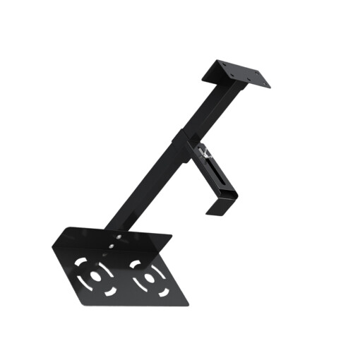Metal Hanging PC Stand Dustproof Elevates Computer Organization Space Black Normal model