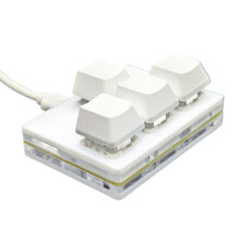 One Handed Mechanical Keyboard 4 Key Gaming Keyboard Fully Programmable Keypad Blue Switch