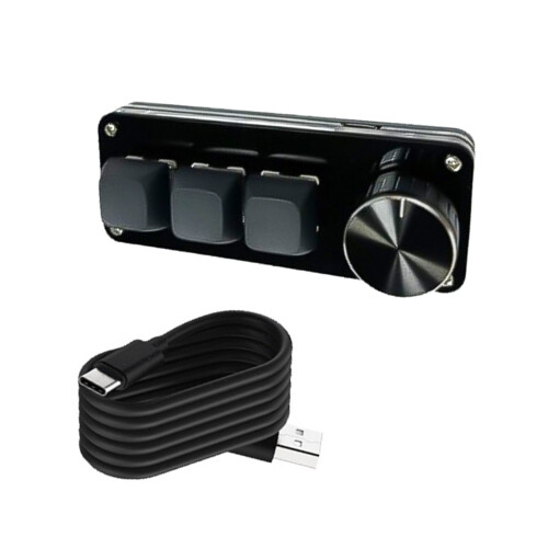 3/4/6/8Key Macro Keyboard with Personalizes Setting for Gaming and Editing 3 keys