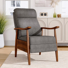 Manual Recliner Armchair, Grey