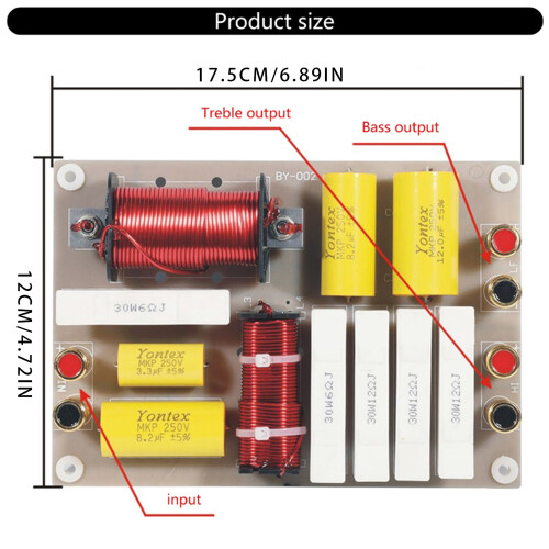 Sound 3/2Way Crossover for Stage Conference Speakers Frequency Divider Two way frequency 1