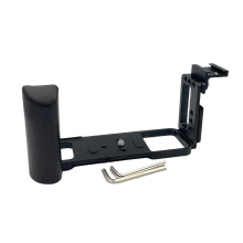 Aluminum Camera Holder Plate with Wood Handle, Slide Out for GFX50R B