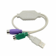 USB2.0 A Male to PS2s with Mouse and Keyboards Support for Scanning PS2s to USB 1pc