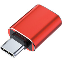 Aluminum Alloy Type C To USB 3.0 OTG Interfaces For Improve Connectivities Red