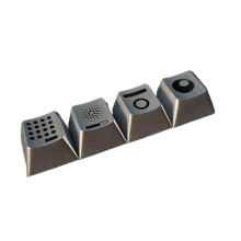 Aluminum Keycaps Featuring Enamel Finish Color Optional for Gaming Keyboards Silver