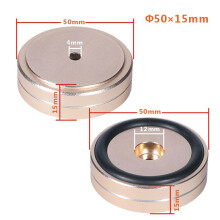 Aluminum Isolation Feet Pad for Auditory Amplifier Support Foot,Shock Gold 50X15mm