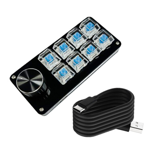 Innovative Macro Keypad Programmable Macro Keyboards for Gaming and Editing 8 keys