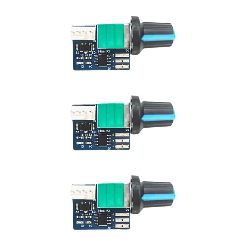 12V Single Channel Fan Controller Speed Adjuster for Computers 4Pin Quiet 3PCS
