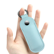 USB Flash Drive Case Microfiber Leather Dust Protective Cover Metal Snap Closure Black