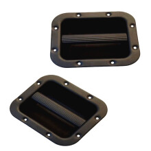2Pcs Heavy Duty Black Steel Speaker Cabinet Handles Ergonomic Easy Portability