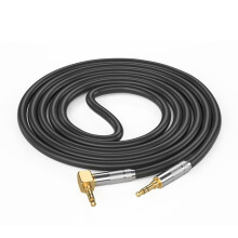 Professional 3.5mm Auditory Cable Male To Male Plugs TRS Cable Gold 1m 1 bend 1 straight