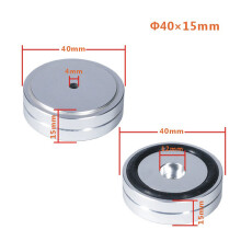 Aluminum Feet Pad Shock Absorbing Vibration Proof Pad for Auditory Silver 40X15mm