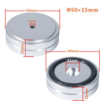 Isolation Feet Pad Aluminum Foot for Music Player Auditory Amplifier Silver 50X15mm