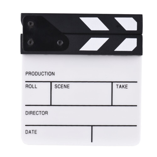 Mini Acrylic Clapper Board Film Movie Clapperboard for Creative Video Projects