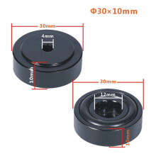 Aluminum Isolation Feet Pad for Auditory Amplifier Support Foot,Shock Black 30X10mm