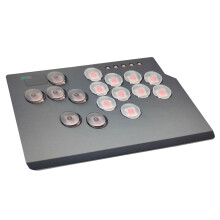 Fight Stick for PC Replacement Leverless Controller Arcade Stick Temperament gray