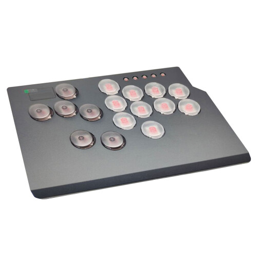 Fight Stick for PC Replacement Leverless Controller Arcade Stick Temperament gray