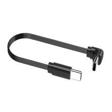 Flat Type C Cable USB C Male/Female Support Fast Chargin &480Mbps Data 0.2m single elbow