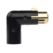 3Pin Male to Female Corner Auditory Adapter Connector for Reliable Sound Transm Gold