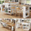 (White, MDF) Extendable Bar Table 122.5-195.5x70x93.8cm White 1