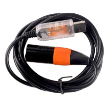 USB to DMX512 Control Cable RS485 Serialed Adapter Cord 3Pin for Stage Lighting 3m