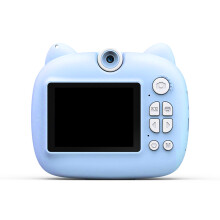 Kids 48MP Digital Camera 180 Rotation 2 Lens with Funny Filters Blue