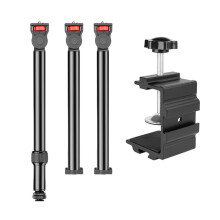 360 Metal 3 Magics Arm with Big Clip Cell Phones Holder Bracket and Tablets Pad