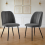 AINPECCA (Grey, 2PCS)  Velvet Dining Chairs Padded seat 1