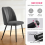 AINPECCA (Grey, 2PCS)  Velvet Dining Chairs Padded seat 4
