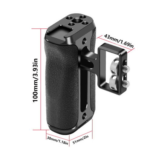Universal Quick Release Side Handle Hand Grip Black For Camera Cage Accessories 2