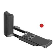 Aluminum L Shape Handgrip Hand Grip with Wood Handle & QR Plate Black