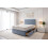 (Single, Sky Blue) Athens Plush Bed Set With Mattress, 2 Drawers Same Side & 24"Headboard 1