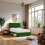 (Small Single, Emerald) Munic Plush Bed Set With Mattress, 2 Drawers Same Side & 24"Headboard 1