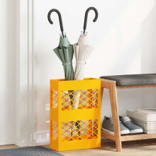 vidaXL Umbrella Stand Mustard yellow 28 x 12 x 41 cm Steel