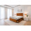 (Small Single, Orange) Emily Plush Bed Set With Mattress, 2 Drawers Same Side & 24"Headboard 1