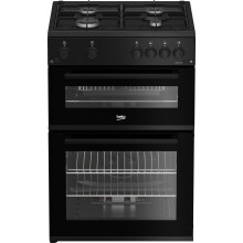 Beko FDG6201K Gas Cooker with Gas Hob 60cm Free Standing Black A/A+ New
