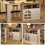 (White, MDF) White Rotating Sideboard – 2 Drawers, Open Storage 1