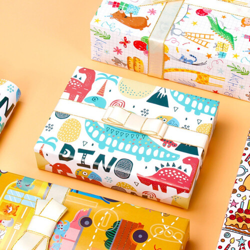 10 St Omslagspapper för Barn, FöDelsedagsfest Inslagspapper Presentpapper, Presentpapper för Presentpapper