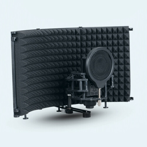 Efficient Sound Absorbing Microphone Isolation Shield Screen for Broadcast 1