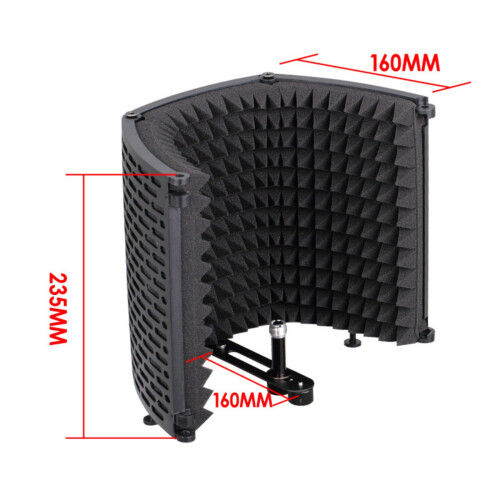 Efficient Sound Absorbing Microphone Isolation Shield Screen for Broadcast 2
