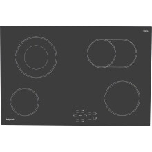 Hotpoint HR 724 B H 77cm 4 Burners Ceramic Hob Black