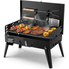 Portable BBQ Grill Foldable Charcoal Barbecue Camping Outdoor Barbecue Grill