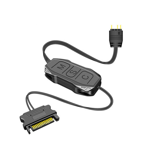 Easy to Use 5V3Pin ARGB Controller for PC with Brightness Speed Control Black 1